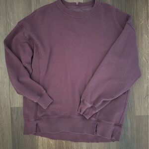 Aerie Maroon Oversized Sweatshirt